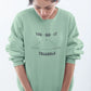 Collaboration Comedy Women Sweatshirt Mint Green