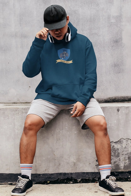 Raven-Paw Men Hoodie Navy Blue