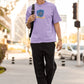 Raven-Paw Men Oversized T-Shirt Lavender