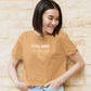 Real Mathematics Crop Top Mustard Yellow