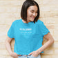 Real Mathematics Crop Top Sky Blue