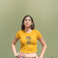 Rocktopus Rhapsody Crop Top Golden Yellow