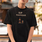 Sip Happens Men Oversized T-Shirt Black
