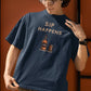 Sip Happens Men Oversized T-Shirt Steel Blue