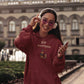 Sip Happens Women Hoodie Maroon