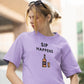 Sip Happens Women Oversized T-Shirt White