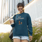 Sip Happens Women Sweatshirt Navy Blue