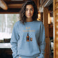 Sip Happens Women Sweatshirt Steel Blue