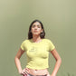 Tequila Countdown Crop Top Butter Yellow