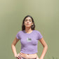 Triangular Harmony Crop Top Lavender