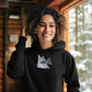 Triangular Harmony Women Hoodie Black