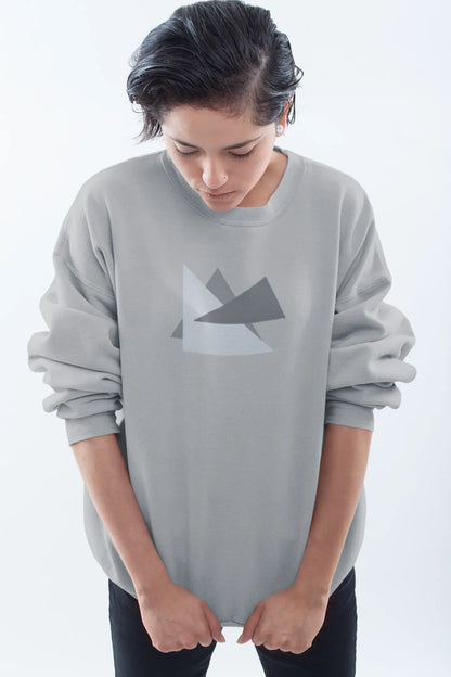 Triangular Harmony Women Sweatshirt Grey