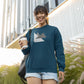 Triangular Harmony Women Sweatshirt Navy Blue