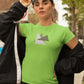 Triangular Harmony Women T-Shirt Liril Green