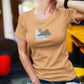 Triangular Harmony Women T-Shirt Mustard Yellow