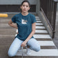 Triangular Harmony Women T-Shirt Navy Blue