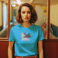 Triangular Harmony Women T-Shirt Sky Blue