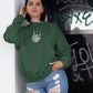 Skeletal Sup' Women Sweatshirt Olive Green