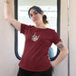 Skeletal Sup' Women T-Shirt Maroon