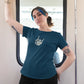 Skeletal Sup' Women T-Shirt Navy Blue