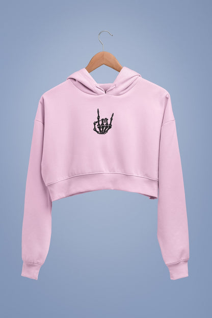 Skeletal Sup' Crop Hoodie