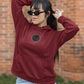 Zodiac Cosmos Women Hoodie Maroon